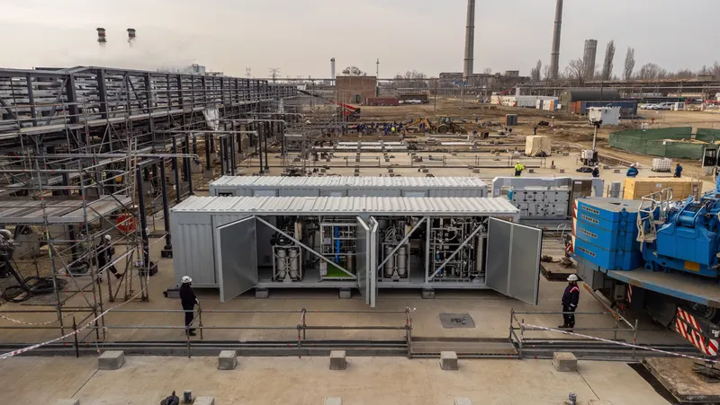 green H2 at Petrobrazi - first electrolyzer module delivered
